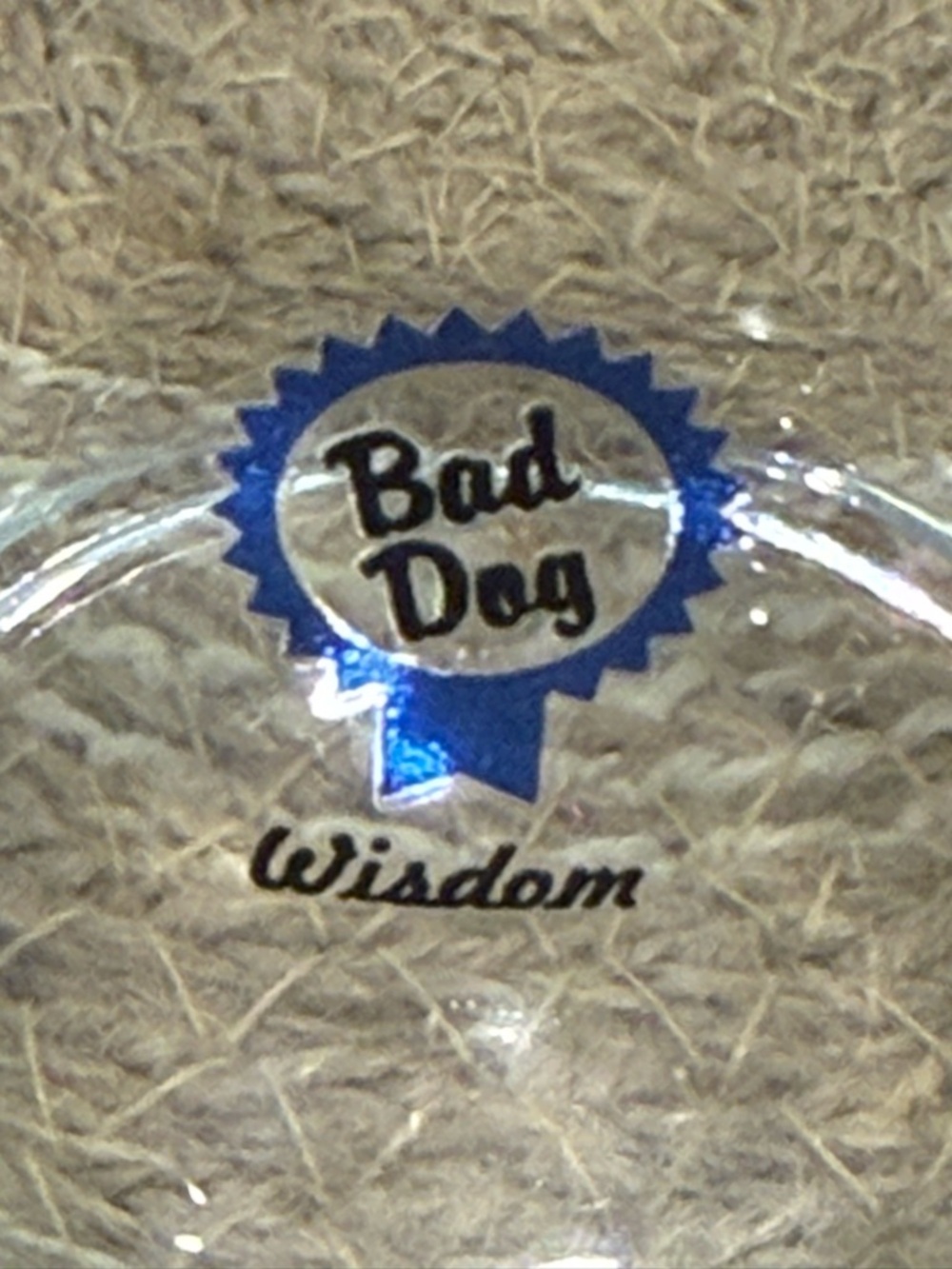 Vtg Bad Dog Brand Wisdom Glass Drinking Glasses Set of 3 Funny Theme Drinkware - Picture 3 of 16